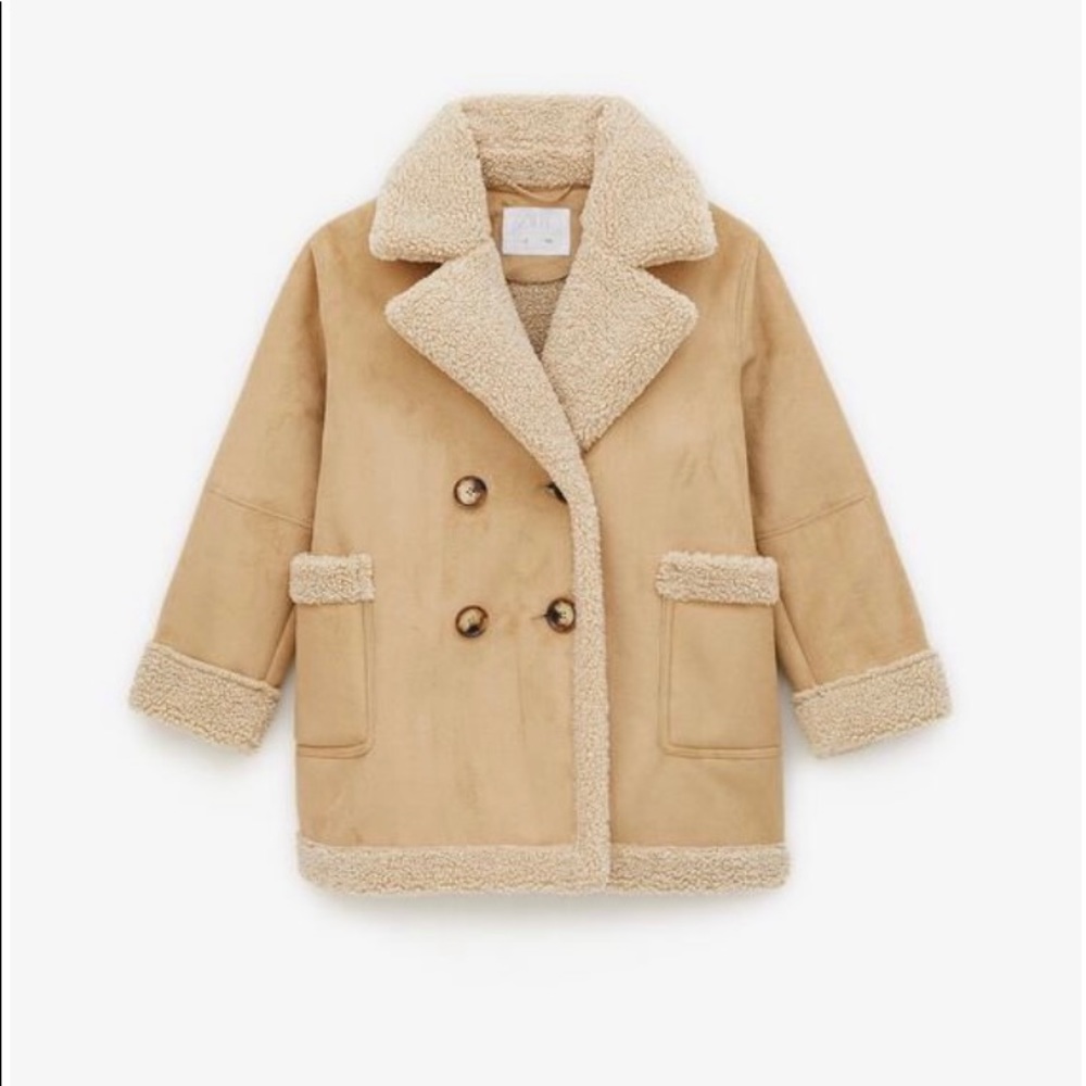 Zara Kids Double Faced Fleece Coat